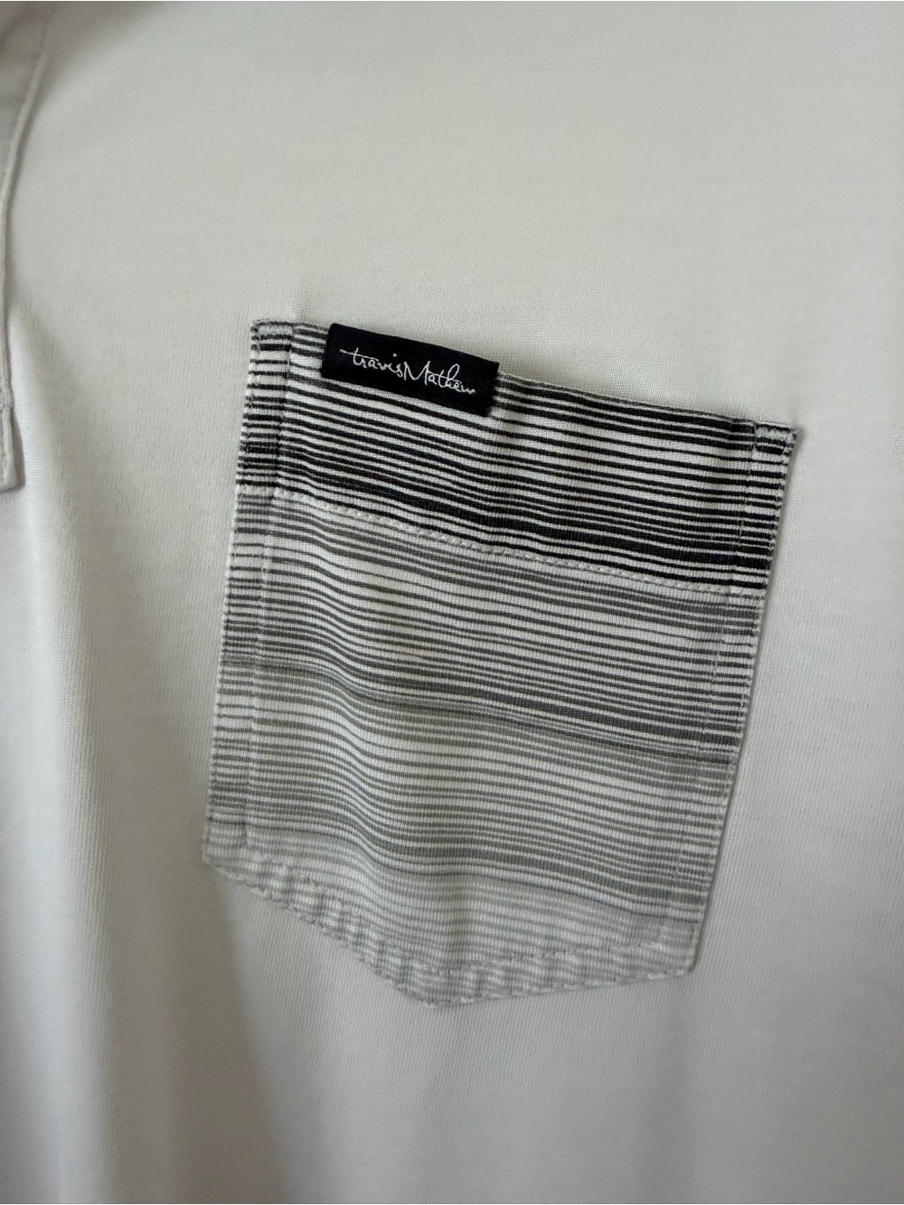 Travis Mathew Polo with Striped Chest Pocket - Picture 2 of 6